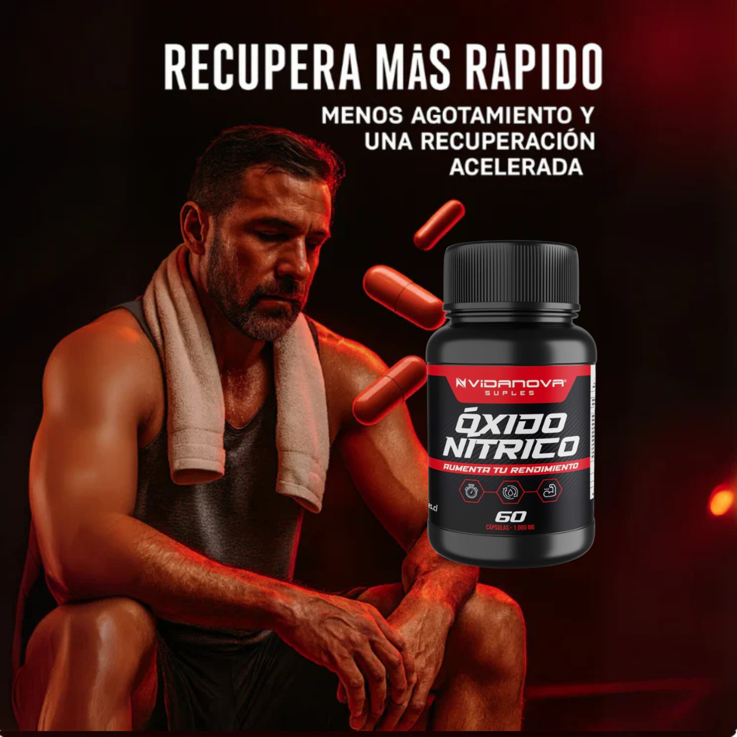 Óxido Nítrico 1.000mg 60 Caps🍆💊
