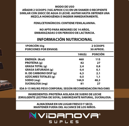 PROTEINA ISO WHEY 1KG CHOCOLATE