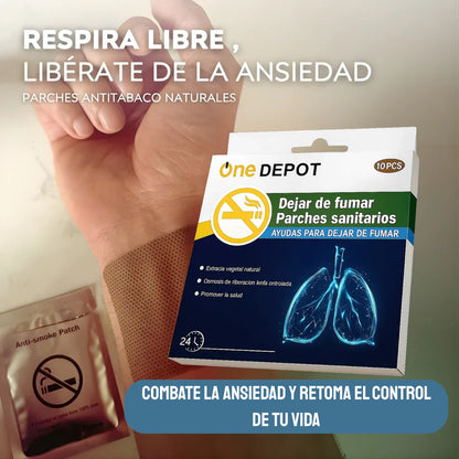 Parche Antitabaco 3×1 — Control de ansiedad 24 h — Plan de 30 días sin sufrir
