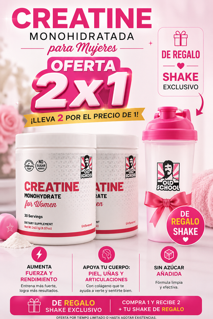 Original Old School Labs® Creatina Monohidratada para Mujer
