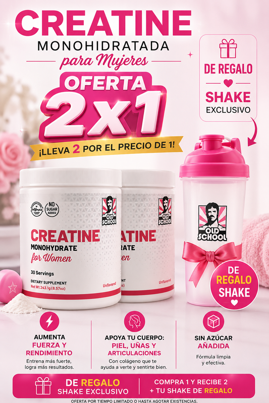 Original Old School Labs® Creatina Monohidratada para Mujer