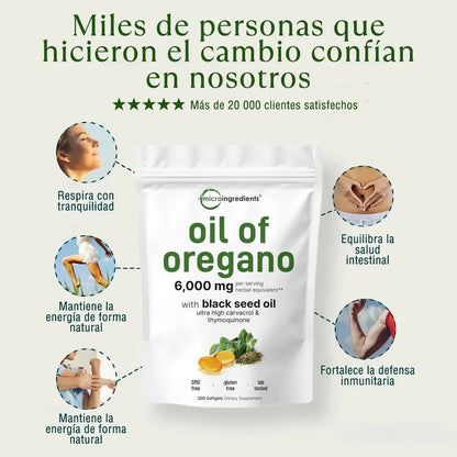 Aceite De Orégano 6000 Mg 60 capsulas | Bienestar desde adentro ✨