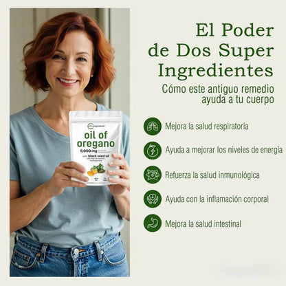 Aceite De Orégano 6000 Mg 60 capsulas | Bienestar desde adentro ✨