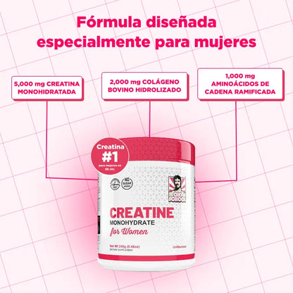 Creatina Old School Mujer Glúteos Firmes Y Recuperación. 💪✨