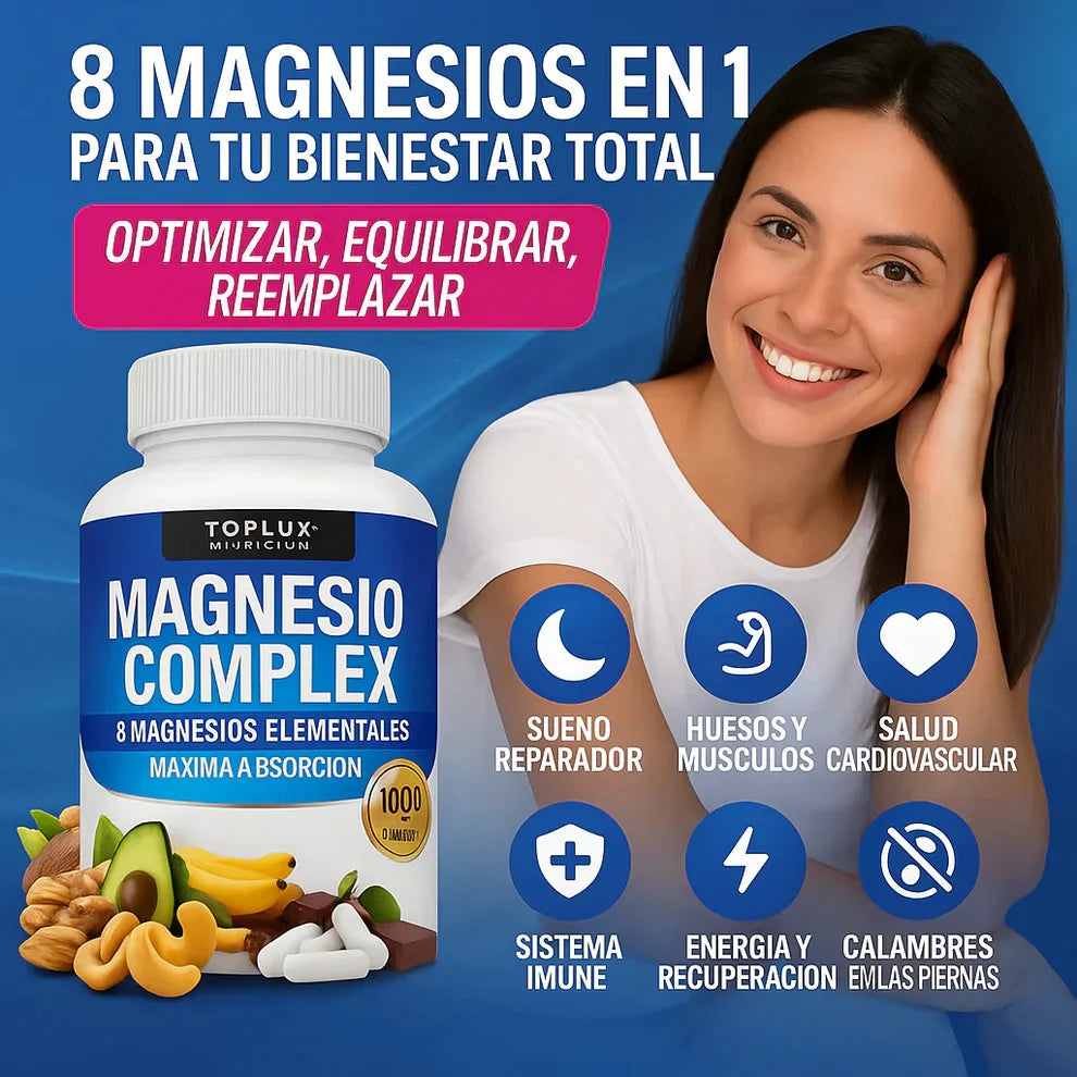 🧠 Magnesium Complex 8 en 1 | El secreto para sentirte bien todos los días. 🎁OFERTA 2x1 por tiempo limitado🎁