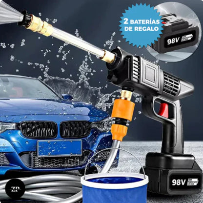 HIDROLAVADORA PORTATIL CON 2 BATERIA 98v