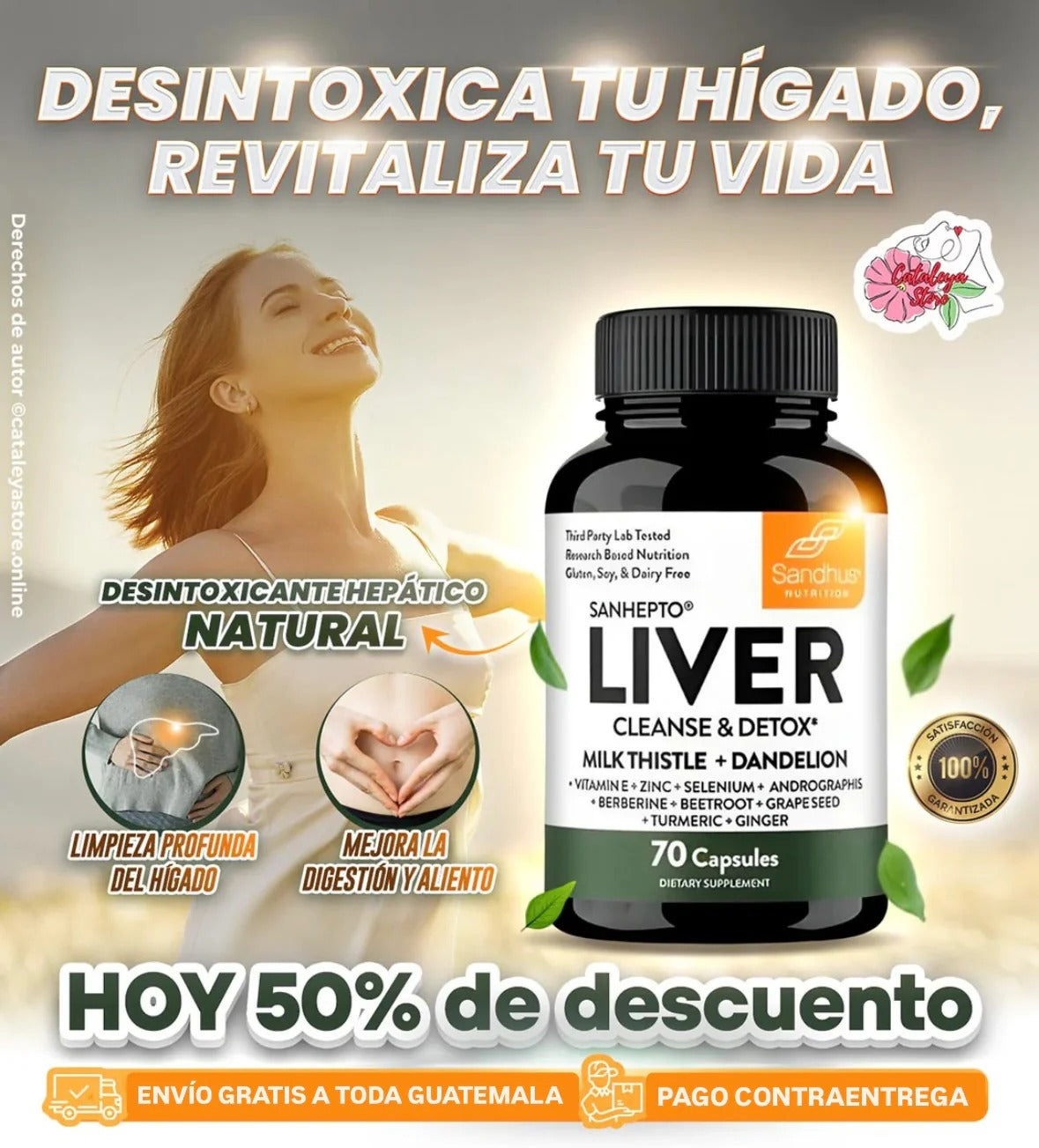 Original LIVER CLEANSE - Detox Premium 70 Cápsulas + Envío Gratis 💛